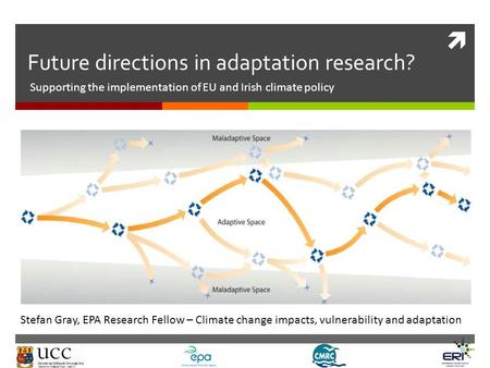  Future directions in adaptation research? Supporting the implementation of EU and Irish climate policy Stefan Gray, EPA Research Fellow – Climate change.