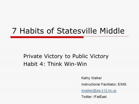 7 Habits of Statesville Middle