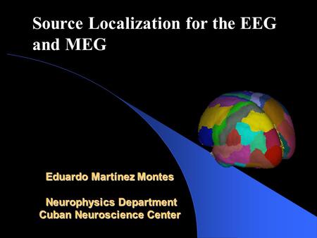 Eduardo Martínez Montes Neurophysics Department Cuban Neuroscience Center Source Localization for the EEG and MEG.