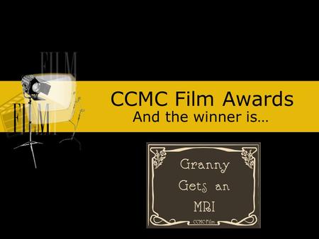 CCMC Film Awards And the winner is…. YVONNE BARTLEY.