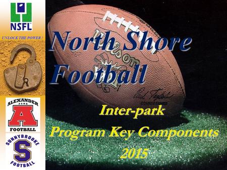 Inter-park Program Key Components 2015 North Shore Football UNLOCK THE POWER !