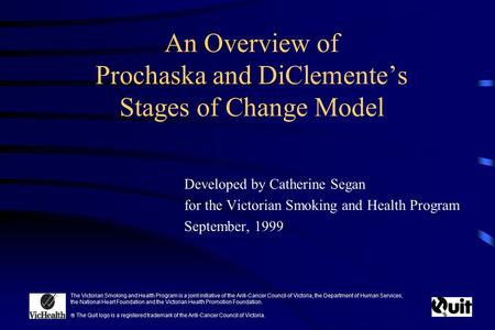 An Overview of Prochaska and DiClemente’s Stages of Change Model