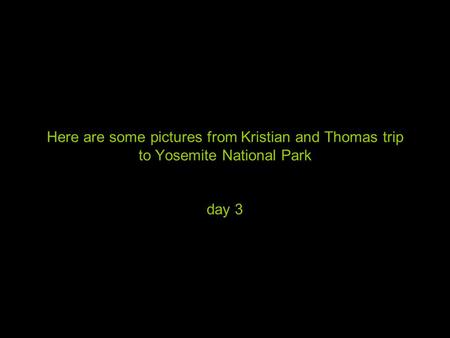 Here are some pictures from Kristian and Thomas trip to Yosemite National Park day 3.