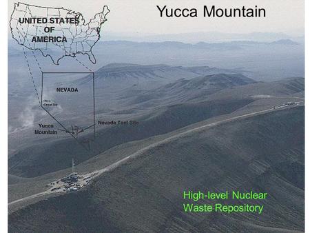 Yucca Mountain High-level Nuclear Waste Repository.