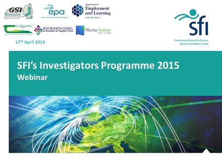 SFI’s Investigators Programme 2015