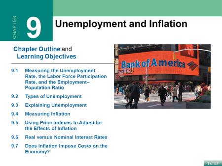 9 Unemployment and Inflation Chapter Outline and Learning Objectives