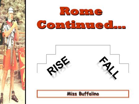 Miss Buffalino. Rome’s Early Road System Roman Roads: The Appian Way.
