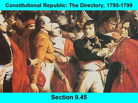 Constitutional Republic: The Directory,