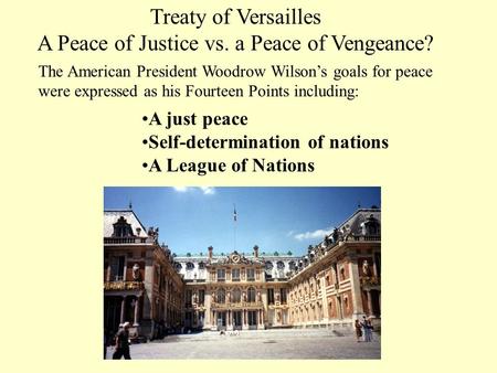 A Peace of Justice vs. a Peace of Vengeance?