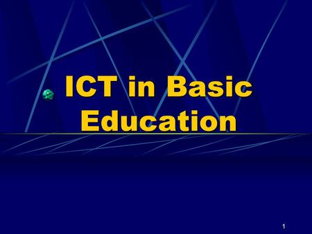 1 ICT in Basic Education. 2 Where are we? A. Scope of I CT Use in Basic Education B. Manner of Introduction of ICT in Schools and Non- Formal Education.