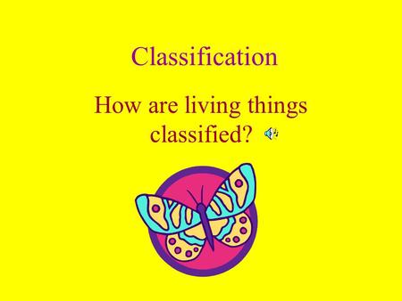 Classification How are living things classified?