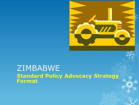 ZIMBABWE Standard Policy Advocacy Strategy Format.