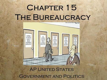 Chapter 15 The Bureaucracy