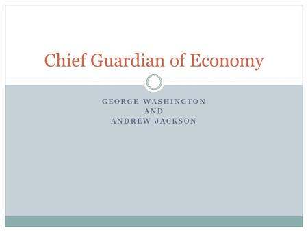 Chief Guardian of Economy