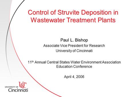 Control of Struvite Deposition in Wastewater Treatment Plants