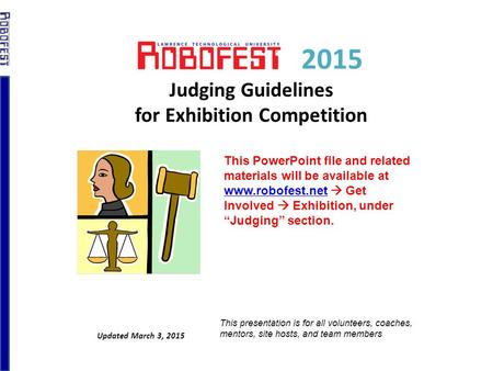 2015 Judging Guidelines for Exhibition Competition