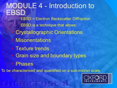 MODULE 4 - Introduction to EBSD