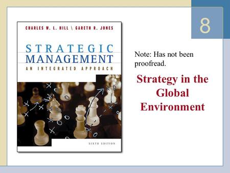 Strategy in the Global Environment