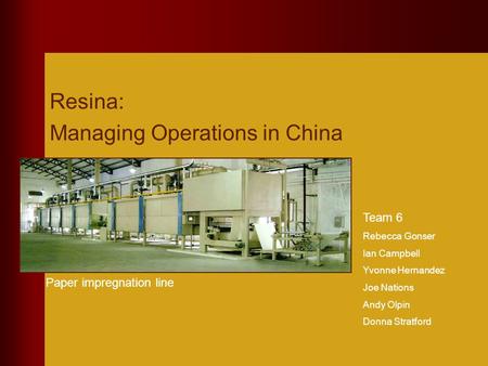 Managing Operations in China