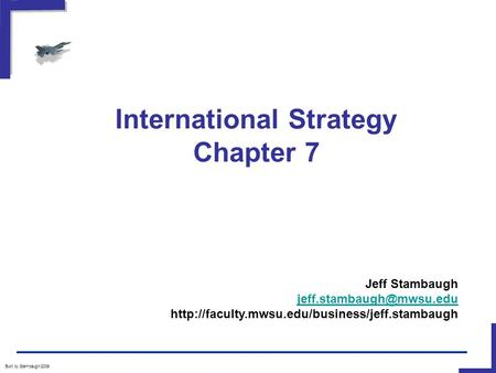 International Strategy Chapter 7
