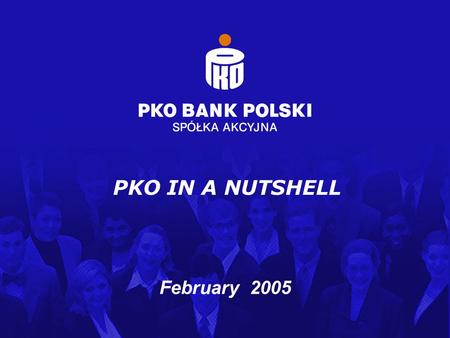 Structured Finance and Financial Institutions Department / February 2005 1 February 2005 PKO IN A NUTSHELL.