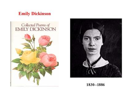 Emily Dickinson 1830--1886. The flower named Emily Dickinson Emily’s handwriting.