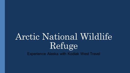 Arctic National Wildlife Refuge Experience Alaska with Kodiak West Travel.