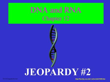 JEOPARDY #2 DNA and RNA Chapter 12 S2C06 Jeopardy Review