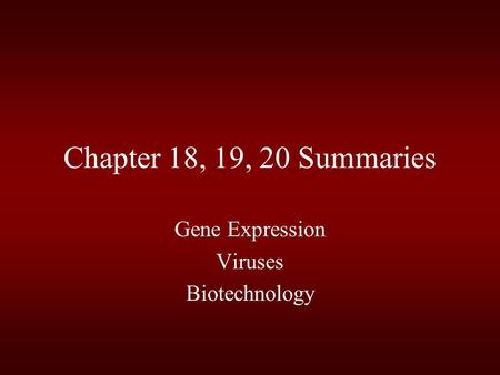Gene Expression Viruses Biotechnology