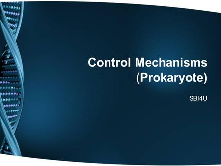 Control Mechanisms (Prokaryote) SBI4U. Controlling Expression  When a gene is being used by a cell, it gets transcribed, and then the mRNA is translated.