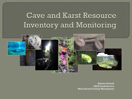 Johanna Kovarik USDA Forest Service Minerals and Geology Management.