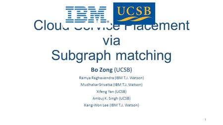 Cloud Service Placement via Subgraph matching