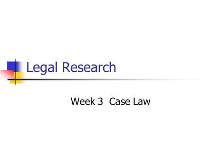 Effective Legal Analysis