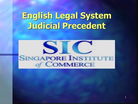 English Legal System Judicial Precedent