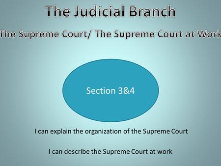The Supreme Court/ The Supreme Court at Work
