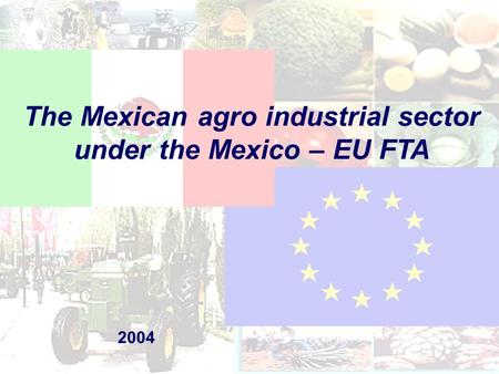 1 2004 The Mexican agro industrial sector under the Mexico – EU FTA.