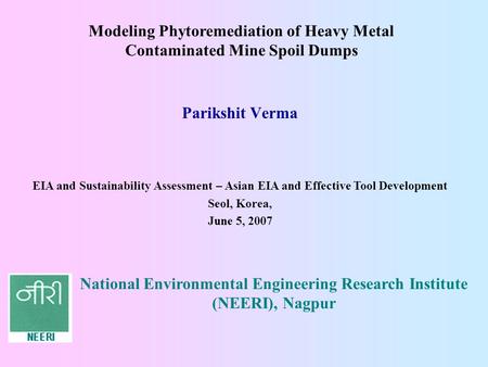 Modeling Phytoremediation of Heavy Metal Contaminated Mine Spoil Dumps