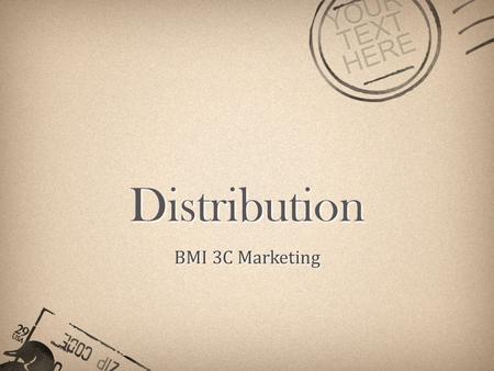 Distribution BMI 3C Marketing.