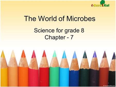 1 The World of Microbes Science for grade 8 Chapter - 7.