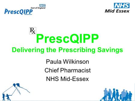 PrescQIPP Delivering the Prescribing Savings Paula Wilkinson Chief Pharmacist NHS Mid-Essex.