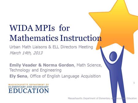 WIDA MPIs for Mathematics Instruction