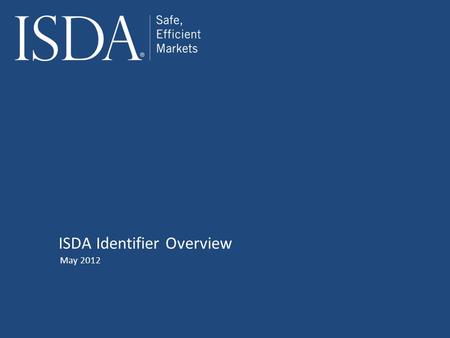 ISDA Identifier Overview