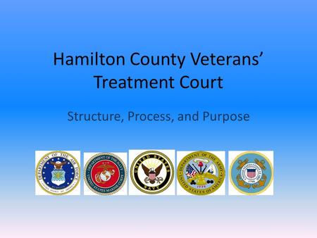 Hamilton County Veterans’ Treatment Court Structure, Process, and Purpose.