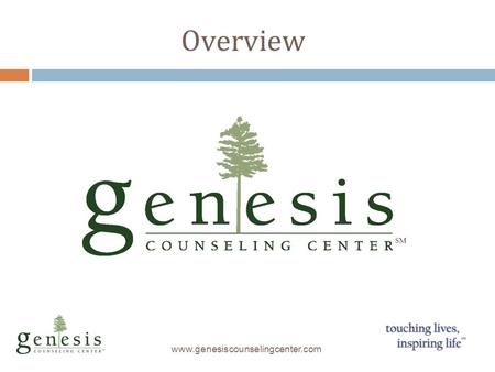 Overview www.genesiscounselingcenter.com. Services for Autism Spectrum www.genesiscounselingcenter.com Assessment: Best Practice Testing for Autism, ADHD,