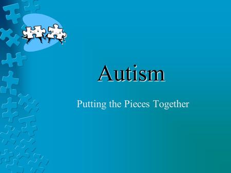 Autism Putting the Pieces Together. Visual Structure Definition: The process of incorporating concrete visual cues into a task or activity. Purpose: To.