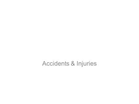 Accidents & Injuries. Risk assessment Risk assessments are a very important part of the safety system in college and the workplace. Every piece of equipment.
