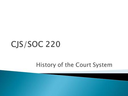 History of the Court System. Give Quiz 6 Collect first set of case analyses Remember must be submitted electronically as well.