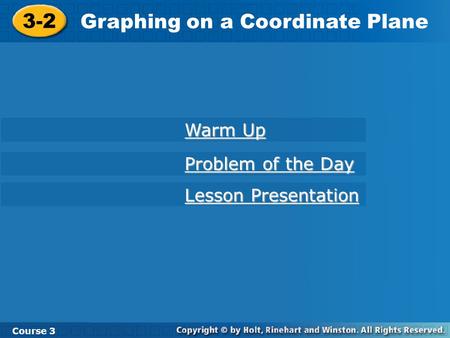 Graphing on a Coordinate Plane