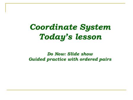 Guided practice with ordered pairs