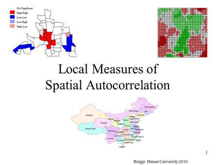 Local Measures of Spatial Autocorrelation